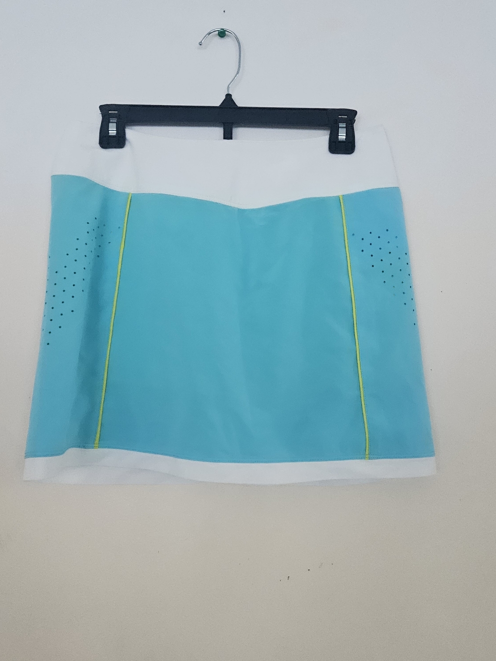 Callaway Golf Skort Women Size 2 Turquoise Blue White Opti-Dri Perforated NWT